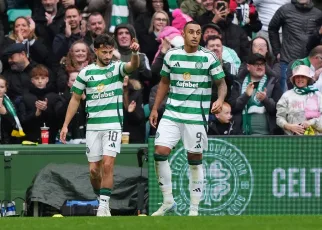 Nicolas Kuhn inspires Celtic to quarter-final victory over impressive Falkirk