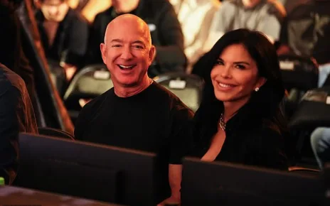 Jeff Bezos and fiancee Lauren Sanchez sit cageside in Vegas for UFC’s debut at The Sphere… as incredible images show results of Dana White’s m night