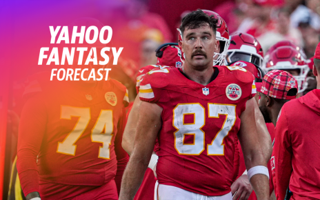 Panic Meter: Travis Kelce, Sam LaPorta, Dalton Kincaid and more + Waiver Wire pickups | Yahoo Fantasy Forecast