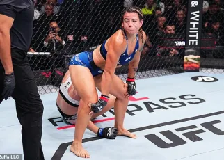 UFC fighter twerks on her opponent after a win… one day after shaking and crying in brutal weigh in