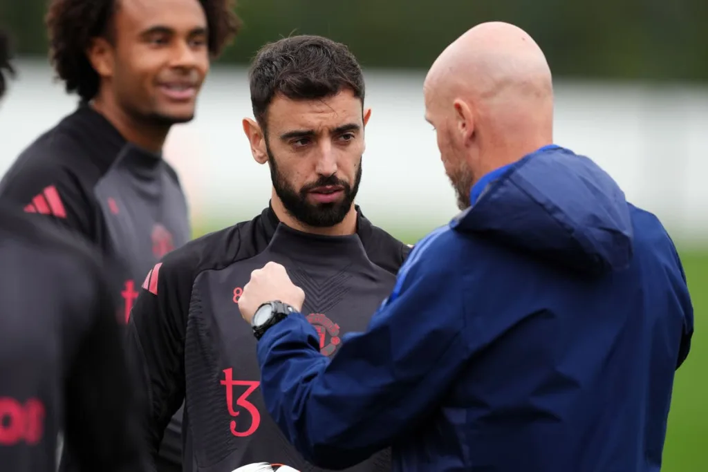 Manchester United manager Erik ten Hag responds to criticism of out-of-form captain Bruno Fernandes