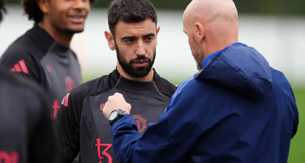 Manchester United manager Erik ten Hag responds to criticism of out-of-form captain Bruno Fernandes