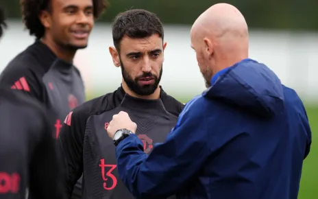 Manchester United manager Erik ten Hag responds to criticism of out-of-form captain Bruno Fernandes