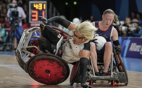 Japan overpowers US in rough-and-tumble wheelchair rugby final to win historic gold