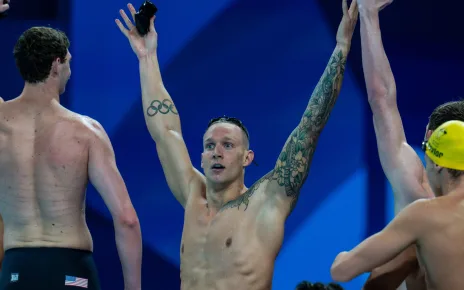 Caeleb Dressel Appears On Stage at the 2024 Emmy Awards as Co-Presenter