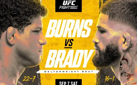 UFC Vegas 97 fight card, start time, date and location | Burns vs. Brady