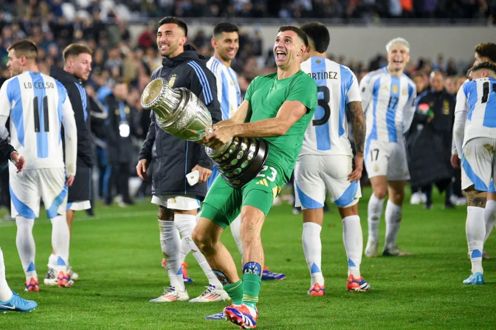 Argentina goalkeeper Emiliano Martinez hit with two-match international ban for ‘offensive behaviour’