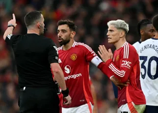 Bruno Fernandes apologises to Man United teammates – but insists his tackle was ‘never a red card’