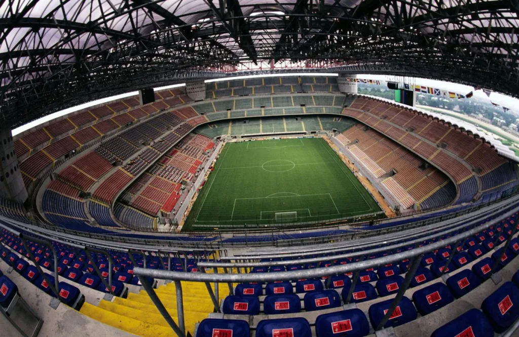 Why has the San Siro been stripped of hosting Champions League final?