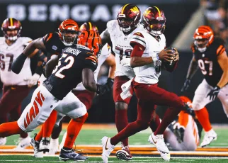 Jayden Daniels nearly flawless for Commanders in 38-33 win over Bengals