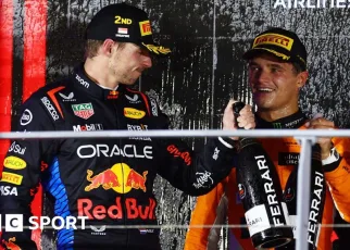 Lando Norris wins Singapore Grand Prix from Max Verstappen with Oscar Piastri third