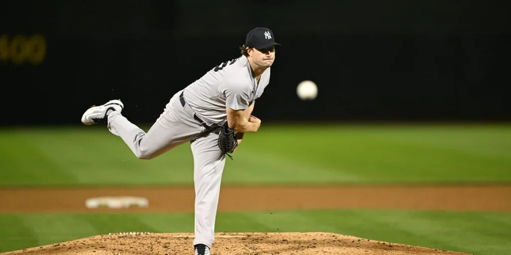 Gerrit Cole pitches nine innings vs. Athletics, Yankees win in 10