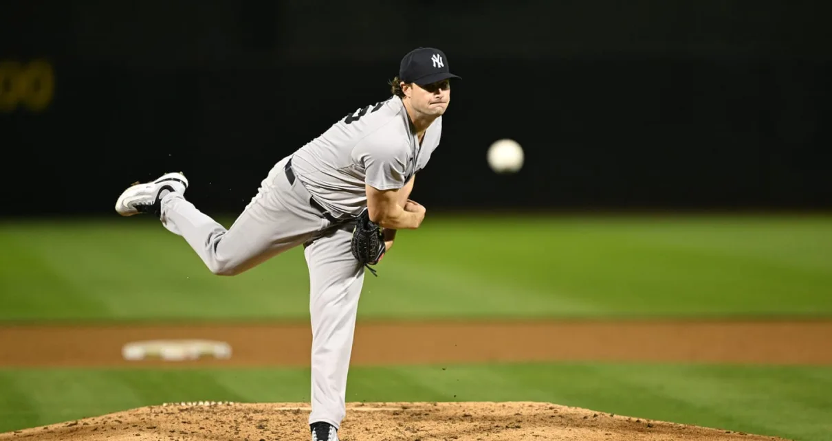 Gerrit Cole pitches nine innings vs. Athletics, Yankees win in 10