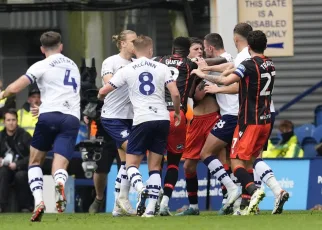 Preston striker Milutin Osmajic charged with biting opponent after incident in Blackburn draw