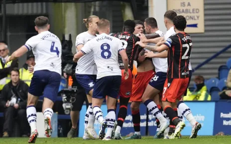 Preston striker Milutin Osmajic charged with biting opponent after incident in Blackburn draw