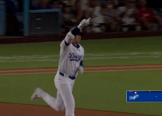 Shohei Ohtani blasts his 45th home run of the season against Guardians