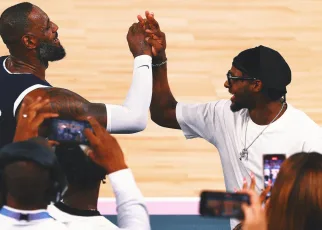 LeBron, Bronny James already scrimmaging with Lakers ahead of historic season