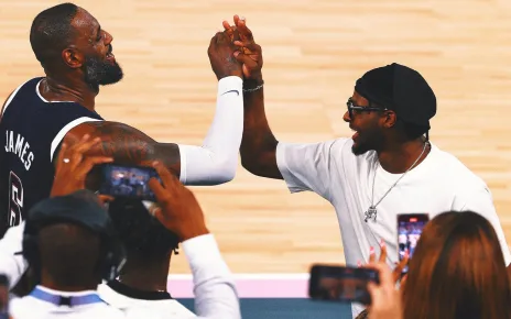 LeBron, Bronny James already scrimmaging with Lakers ahead of historic season