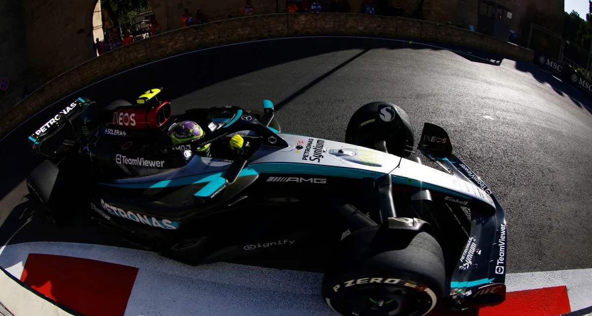 Frustrated Hamilton had to “yank” the steering wheel in Baku comeback race