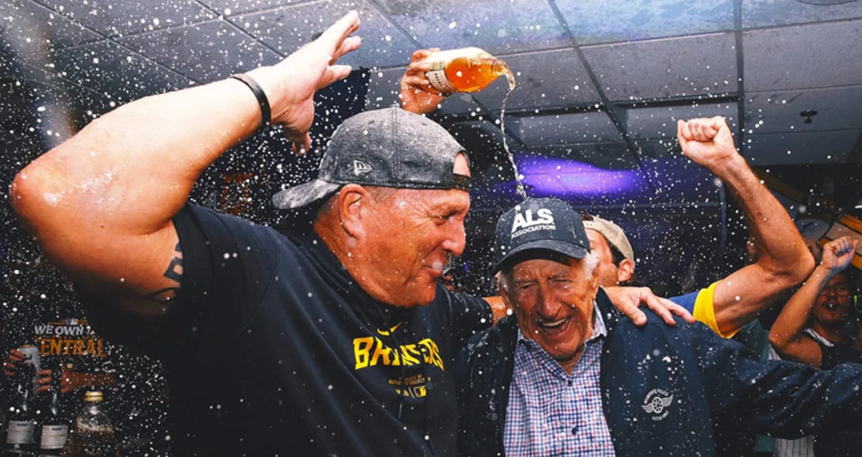 Brewers’ wild clinch party: Bob Uecker ‘peed himself’; Jackson Chourio baby stroller