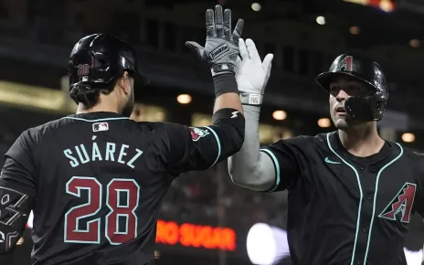 Randal Grichuk hits 2 homers in D-backs’ narrow win vs. Giants