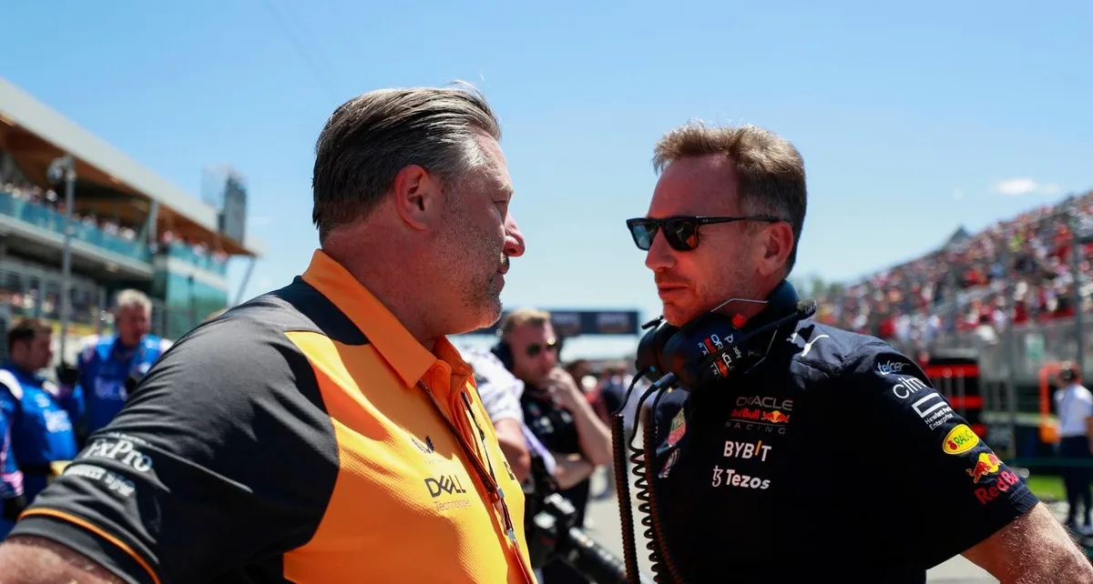 Zak Brown and Christian Horner make peace in matching pajamas