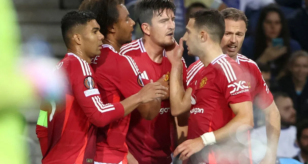 Harry Maguire salvages a Europa League point for 10-man Manchester United