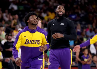 LeBron James, Bronny share court for the first time in Lakers preseason game