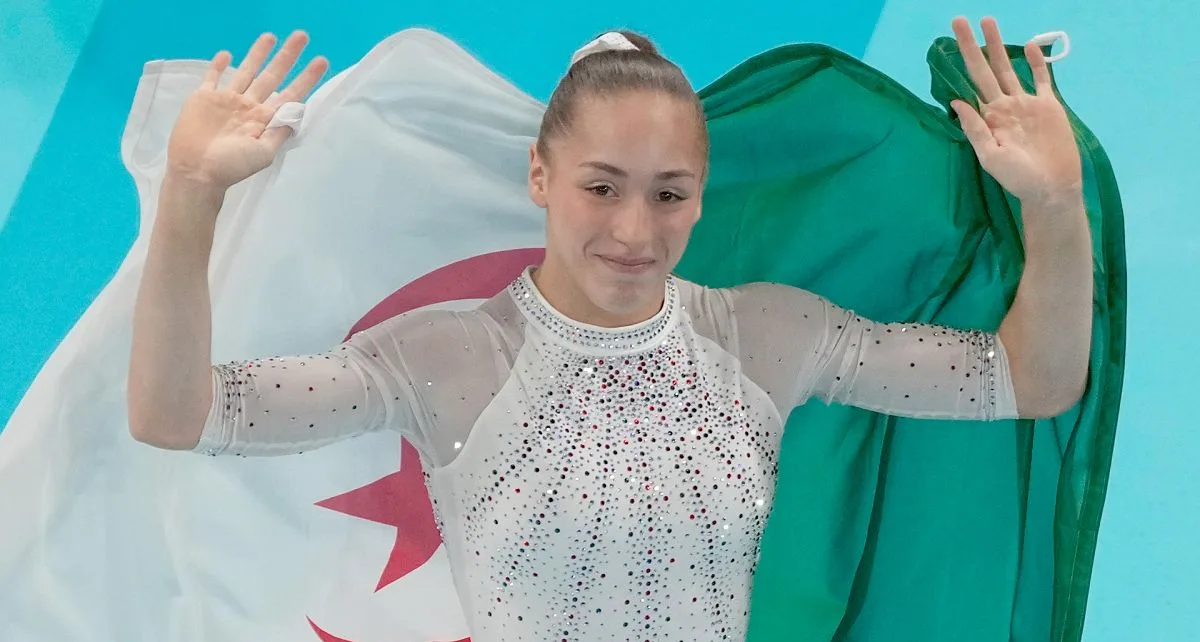 Dual national Kaylia Nemour’s gymnastics gold for Algeria has France feeling left out