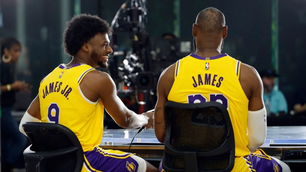 Lakers enjoying ‘competition’ between LeBron, Bronny at practice