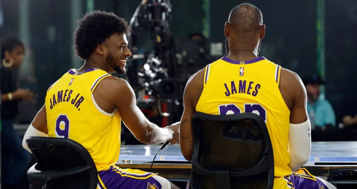 Lakers enjoying ‘competition’ between LeBron, Bronny at practice