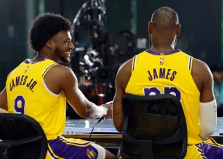 Lakers enjoying ‘competition’ between LeBron, Bronny at practice