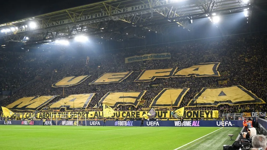 Dortmund fans protest ‘UEFA mafia’ Champions League changes