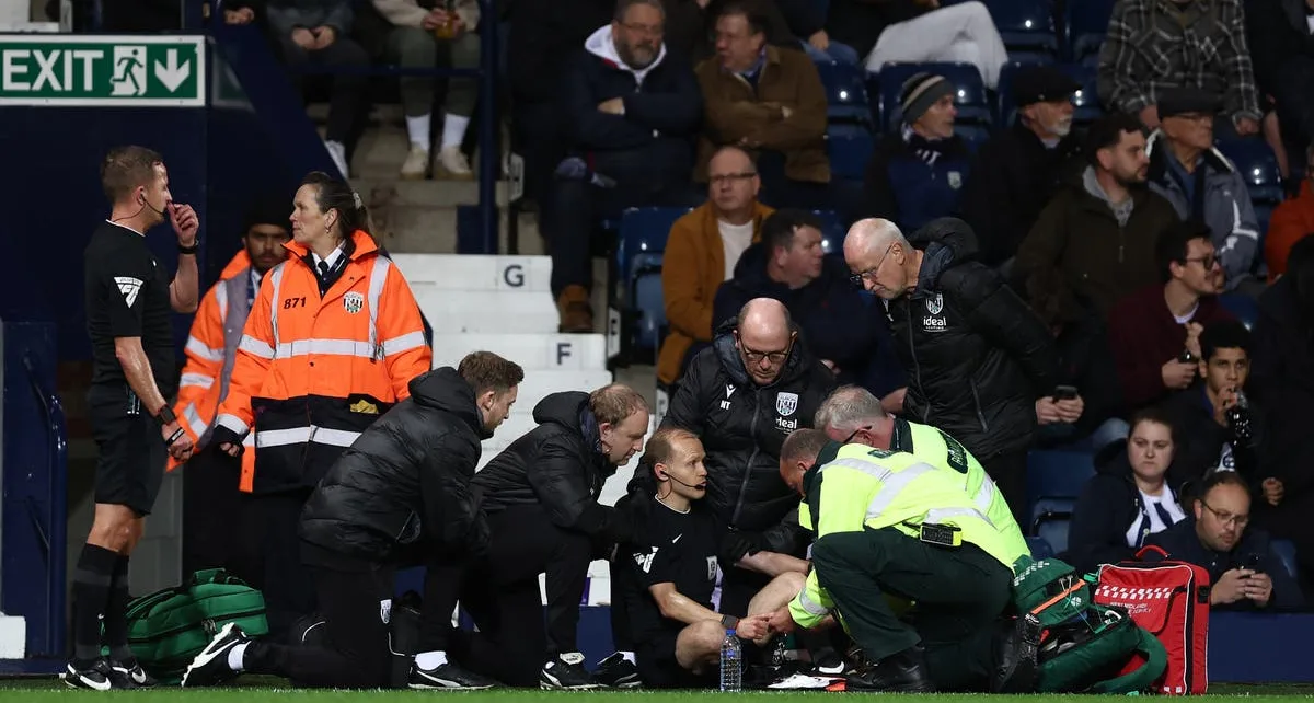 EFL issue health update on linesman who collapsed during West Brom v Middlesbrough