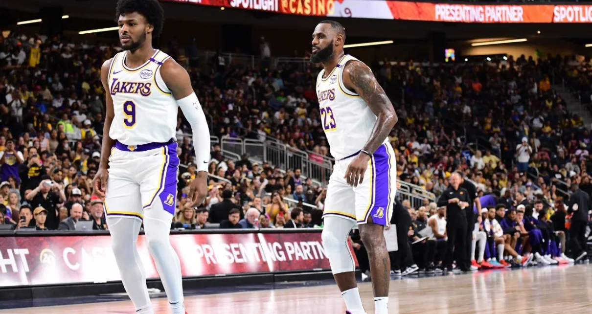 LeBron, Bronny James first father and son to play together