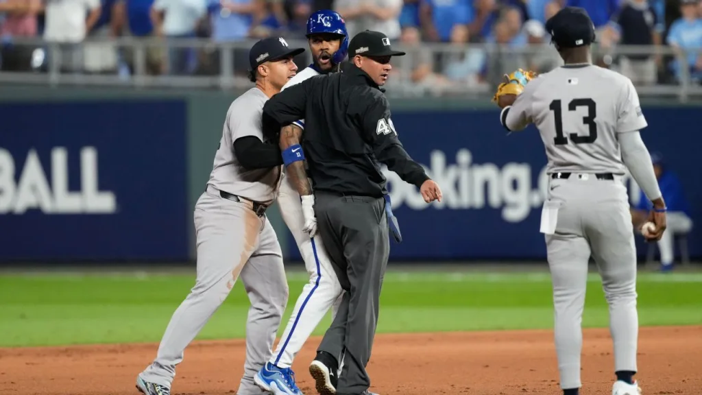 Yankees’ Chisholm — Royals’ Garcia tried to hurt Volpe during Game 4 of ALDS