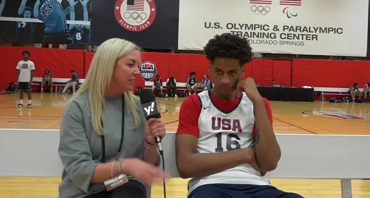 Kiyan Anthony, son of Carmelo Anthony, talks USA Gold Medal game, learning from his dad and top 3 schools