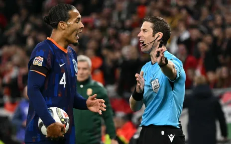 Ronald Koeman fumes after Virgil van Dijk sent off before Netherlands’ key clash with Germany