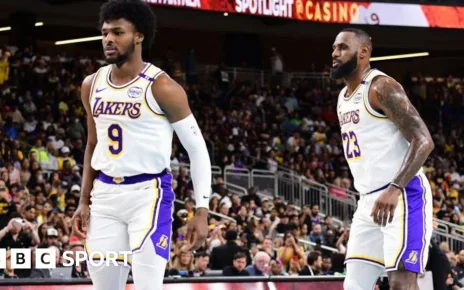 LeBron James and Bronny James make NBA father and son history with Los Angeles Lakers