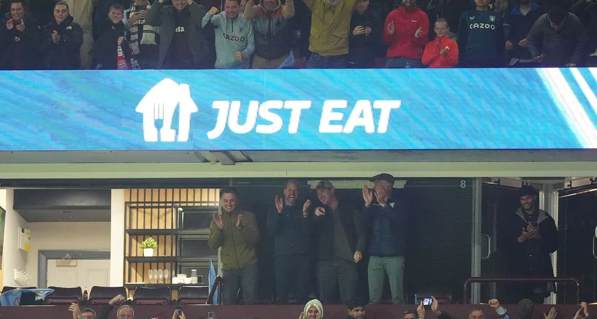 Prince of Wales celebrates Aston Villa’s Champions League win over Bayern Munich