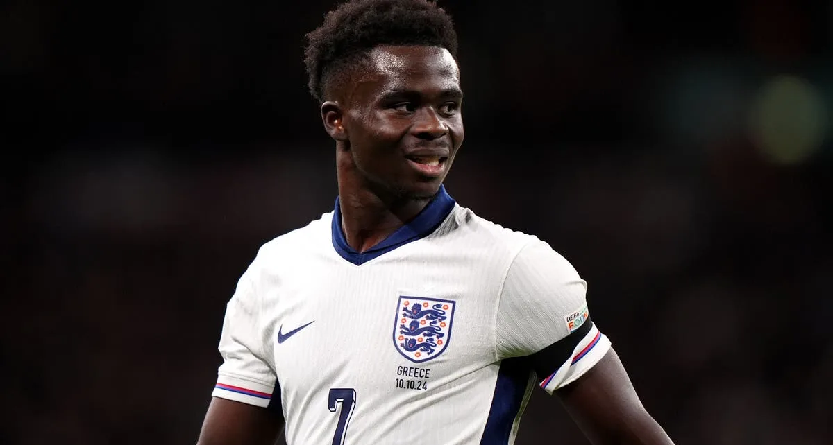 Bukayo Saka ruled out of England’s match against Finland