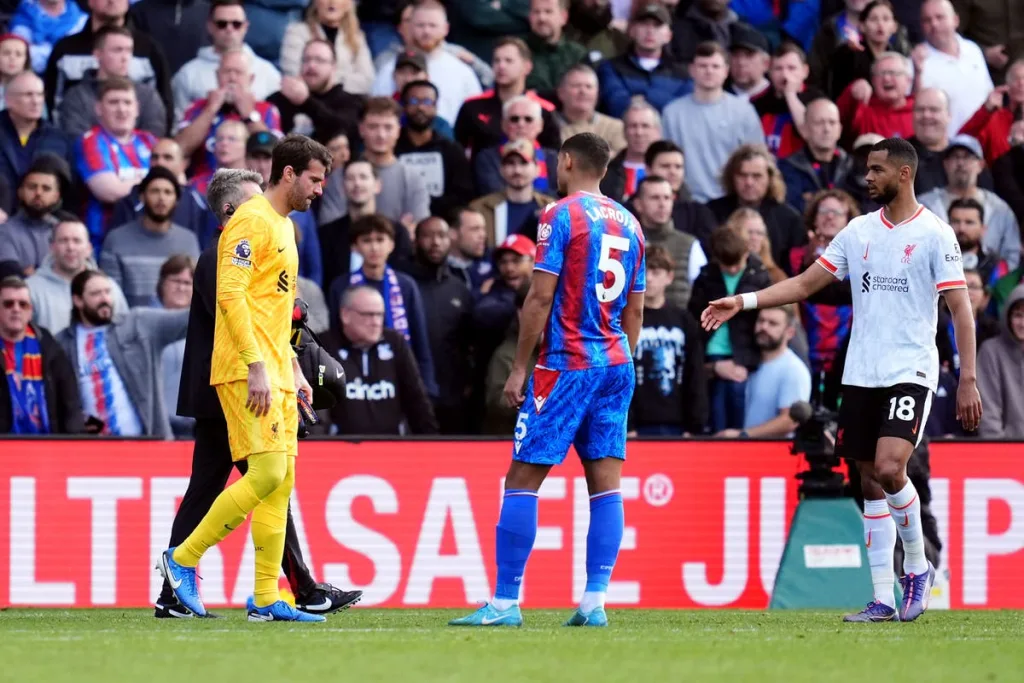 Liverpool’s Alisson set to be out ‘for a few weeks’ with latest hamstring issue