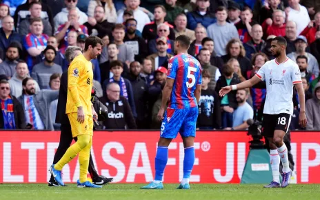 Liverpool’s Alisson set to be out ‘for a few weeks’ with latest hamstring issue