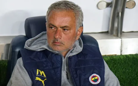 What was Jose Mourinho’s ‘laptop protest’? Fenerbahce boss booked after taking aim at VAR in trademark fashion