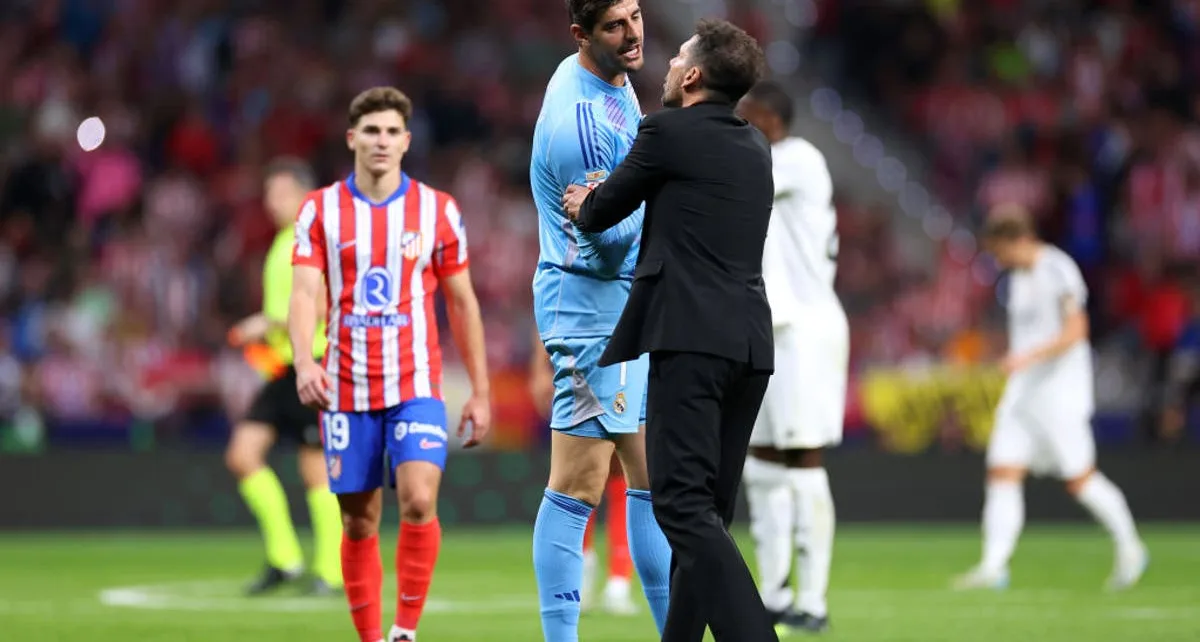 Diego Simeone suggests Thibaut Courtois punishment for ‘provoking’ Atletico ultras