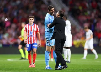 Diego Simeone suggests Thibaut Courtois punishment for ‘provoking’ Atletico ultras