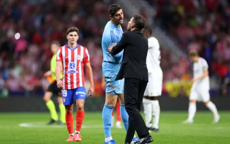 Diego Simeone suggests Thibaut Courtois punishment for ‘provoking’ Atletico ultras