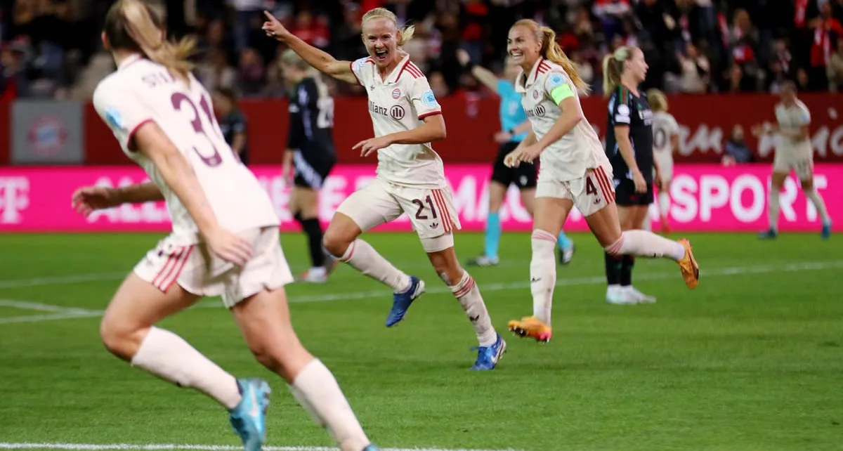 Pernille Harder scores hat-trick as Bayern Munich thrash Arsenal in Women’s Champions League