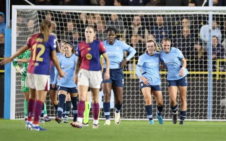 Bunny Shaw scores as Man City shock holders Barcelona in Women’s Champions League