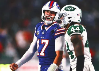 Josh Allen and Bills overcome Aaron Rodgers’ Hail Mary to beat Jets 23-20